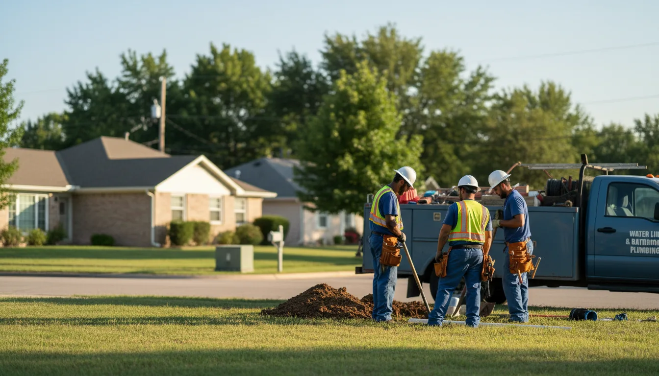 Residential water line and bathroom plumbing service in Mont Belvieu, TX